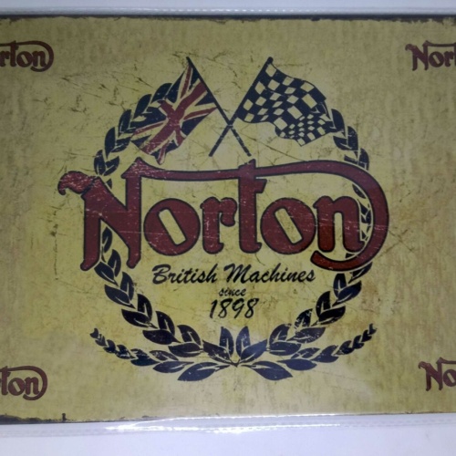 Nostalgie Retro Blechschild "Norton British Machines since 1898" 30x20 50163