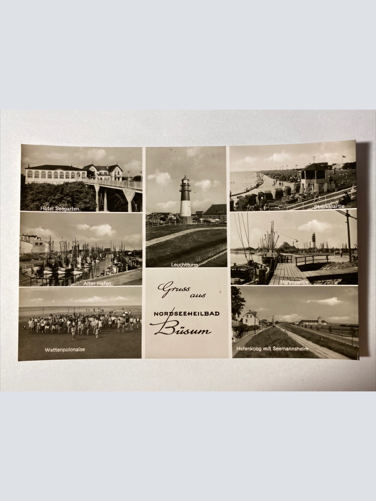 Gruss aus Nordseeheilbad Büsum, Leuchtturm, Hafen 400572 AH