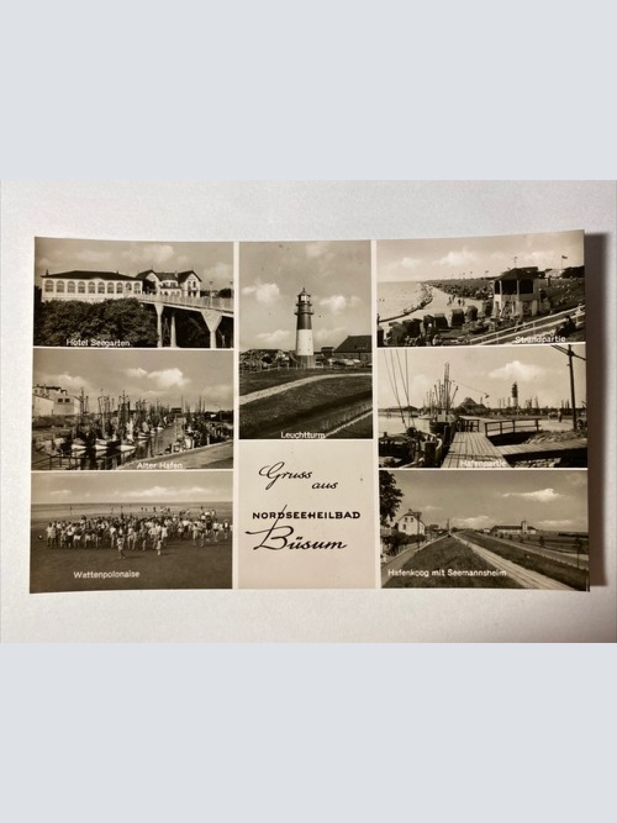 Gruss aus Nordseeheilbad Büsum, Leuchtturm, Hafen 400572 AH