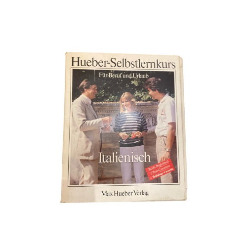 5848 HUEBER-SELBSTLERNKURS ITALIENISCH F. BERUF U. URLAUB 2 BÜCHER 4MCS