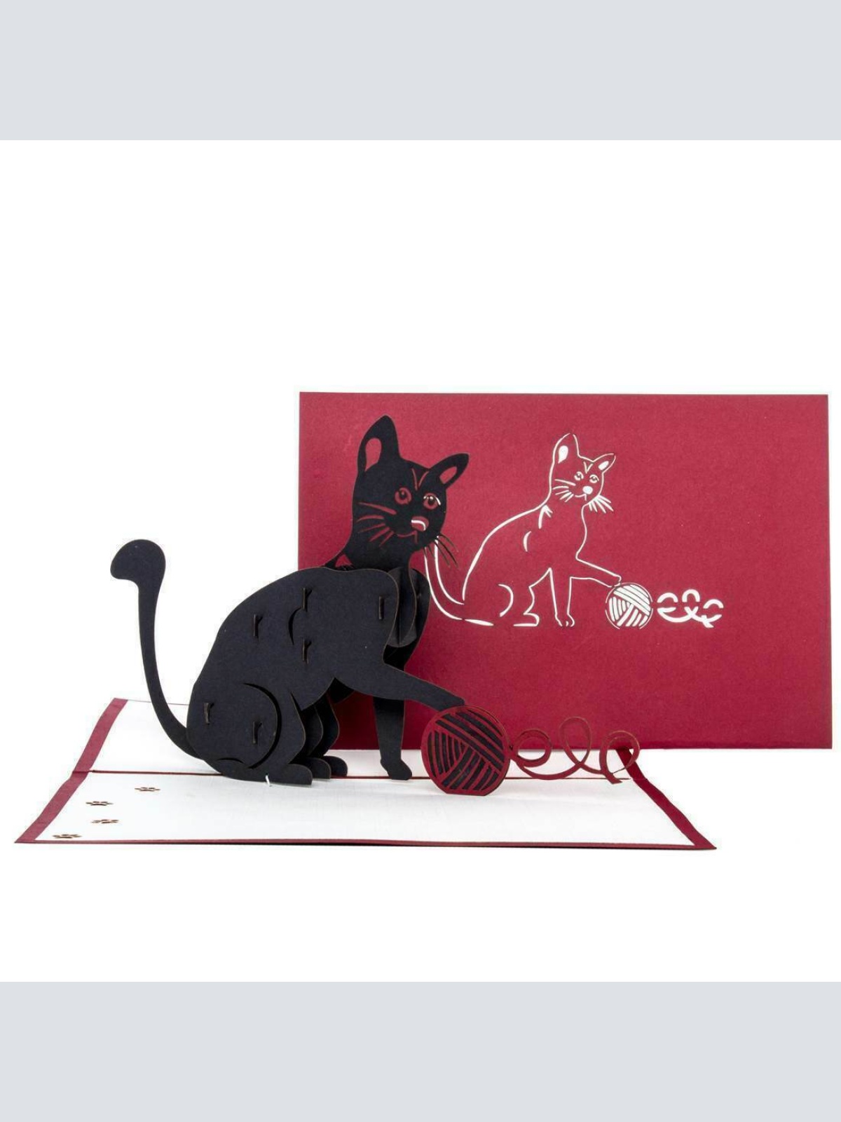 3D Pop Up Glückwunschkarte Geburtstag Gutschein Katzen-Fan, Format 11x17 50035