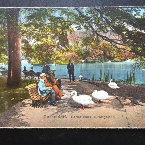 Düsseldorf - Partie dans le Hofgarten - Gänse Parkbank See 180104 TH