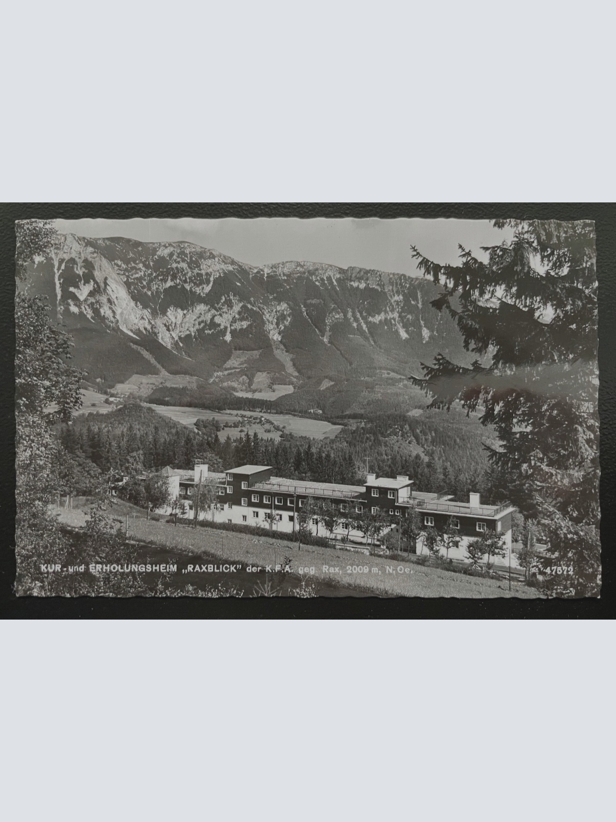 Kur Erholungsheim Raxblick Rax Berg Gebirge Gebäude Niederösterreich 600178A D