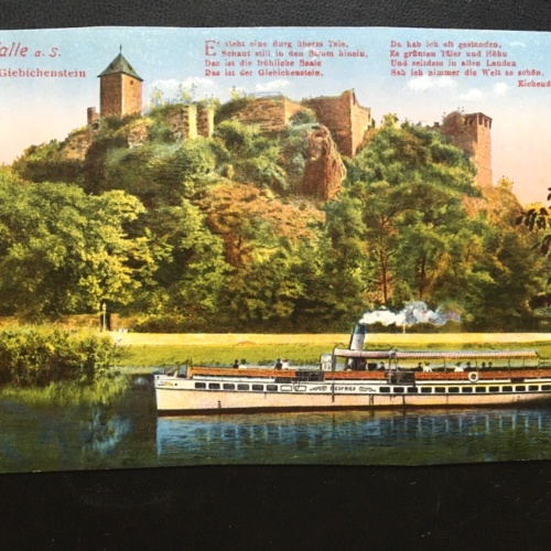 Halle a. S. - Ruine Giebichenstein - Burg - Dampfschiff 180106 TH