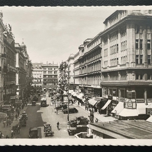 Wien Graben Altstadt Zentrum Straße Autos Oldtimer Gebäude Österreich 600177A D