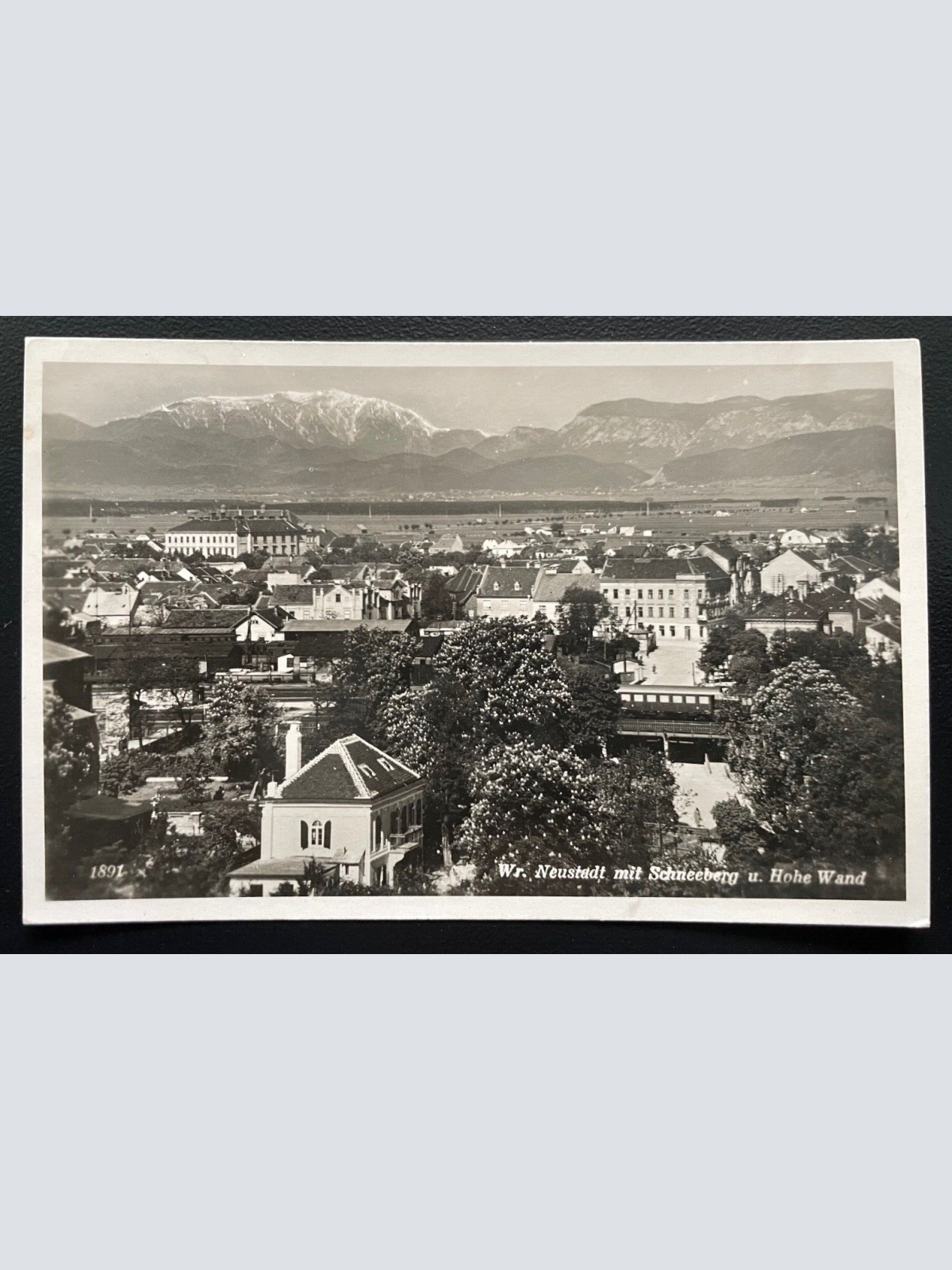 Wiener Neustadt Schneeberg Stadtblick Gebäude Berg Niederösterreich 600176A TH D
