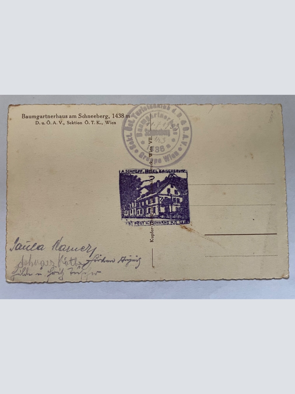 Baumgartnerhaus Am Schneeberg 1438m Gebäude Berg Niederösterreich 8422 K TH