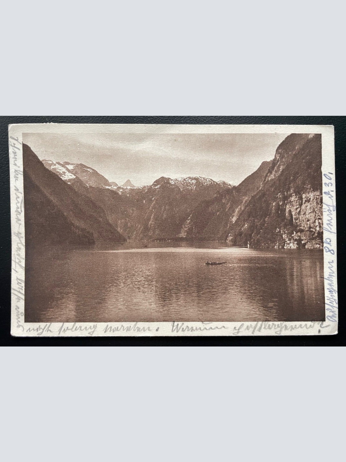 Königsee Gebirge Berg Boot Berchtesgadener Alpen Bayern Deutschland 600150A TH D