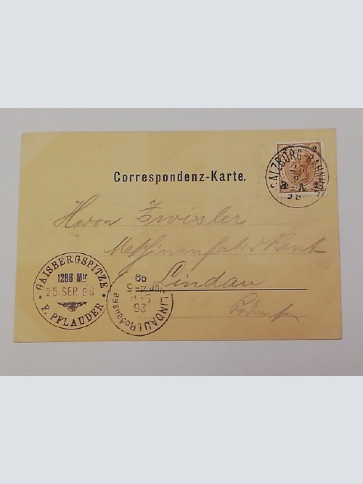 Salzburg Gaisberg Spitze Gruß Großer Durchbruch Kühe Eisenbahn 600300A tl