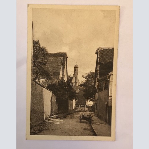 ak, Bayern, Rothenburg, Burggasse Strassenansicht (40056 BW)