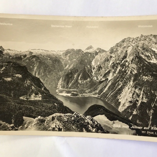 ak, Blick vom Jenner, Königssee, Watzmann (40060 BW)