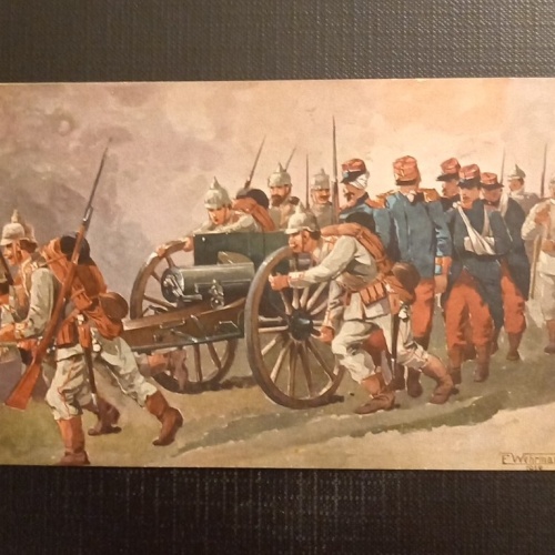 Erbeuten Eines Französischen Geschützes Ga