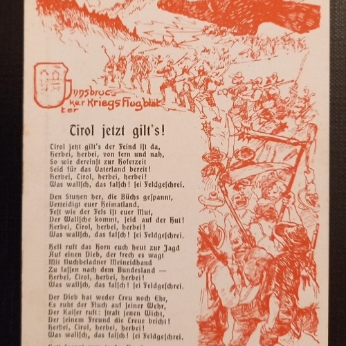 Tirol Jetzt Gilts Innsbrucker Kriegs Flugblätter Ga