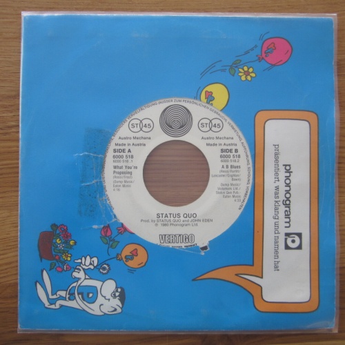 Single / Status Quo – What You're Proposing      / AUT PRESS /