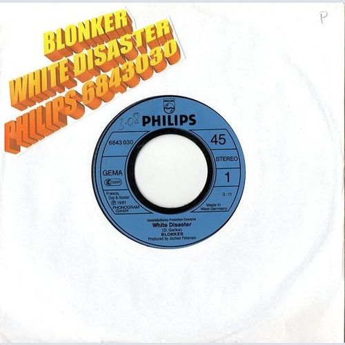 Blonker - White Disaster (7", S/Sided, Single, Promo)