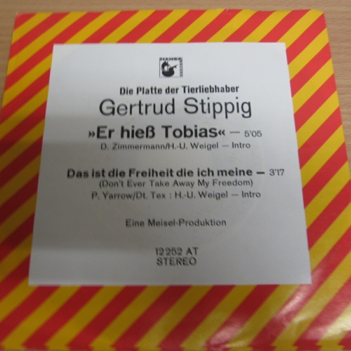 Single /  Gertrud Stippig ?– Er Hieß Tobias   / DE   PRESS / RAR /