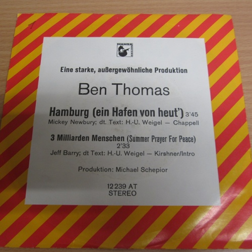 Single /  Ben Thomas ?– Hamburg   / DE   PRESS / RAR /