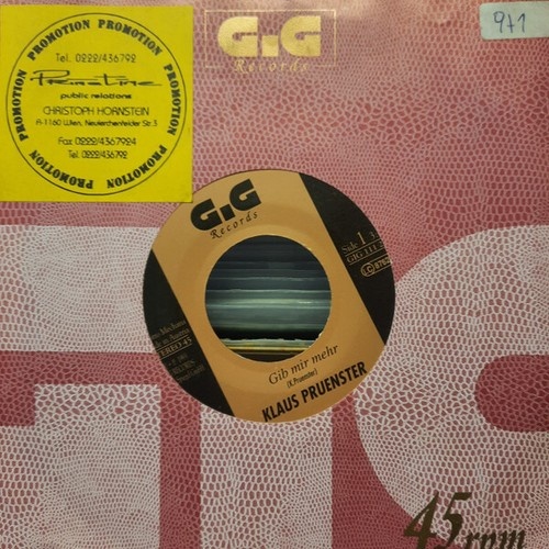 Klaus Prünster - Gib Mir Mehr / Tiefenrausch (7")