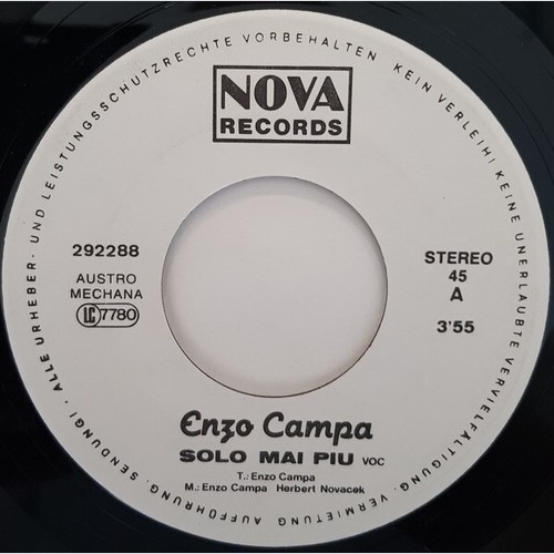 Enzo Campa - Solo Mai Piu (7")