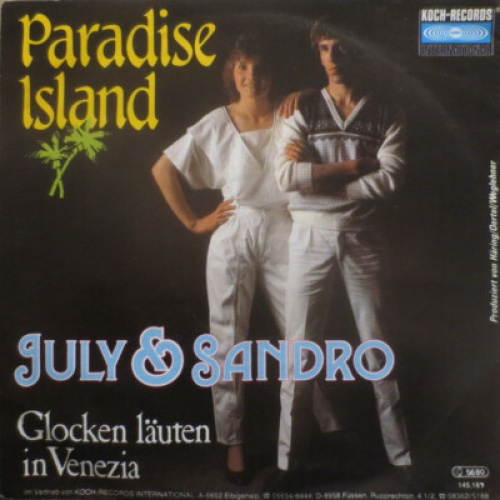 July & Sandro - Paradise Island (7", Single)