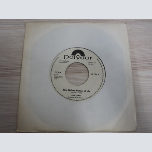 Single / René Carol ?– Rote Nelken Bringe Ich Dir / MUSTERPRESSUNG / PROMO / RAR