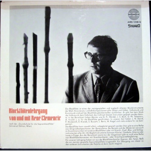 LP / BLOCKFLÖTENLEHRGANG VON UND MIT RENE CLEMENCIC / AMADEO / AUSTRIA / RAR /