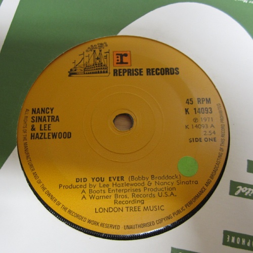 Single /  Nancy Sinatra & Lee Hazlewood ?– Did You Ever /  UK  PRESS / RAR /