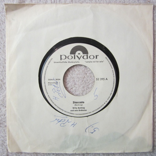 Single /  Willy Berking Und Sein Orchester ?– Staccato / Ping Pong / MUSTER-RAR