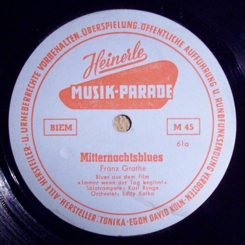 Karl Runge (2), Eddy Kafka - Mitternachtsblues (Flexi, 7")