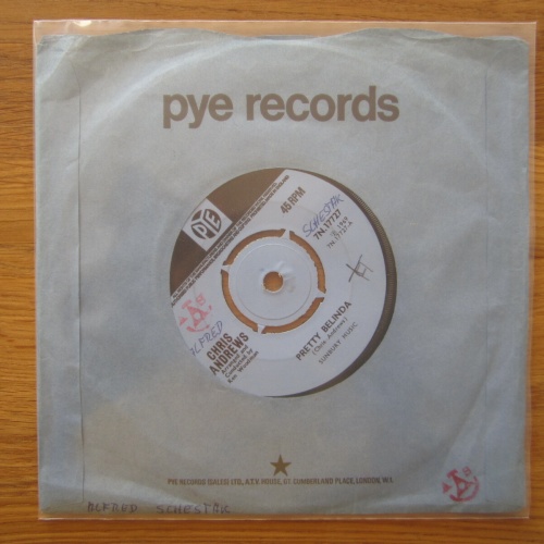 Single /  Chris Andrews  – Pretty Belinda  /  UK    PRESS /