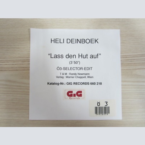 CD / HELI DEINBOEK---LASS DEN HUT AUF / AUSTRIA / PROMO / MUSTER / RARITÄT /