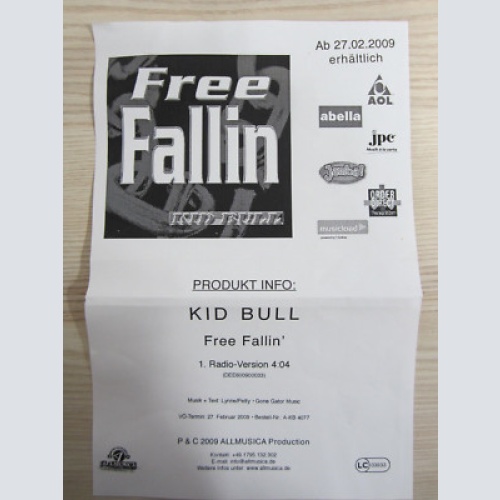 CD / KID BULL--FREE FALLIN  / PROMO / MUSTER / RARITÄT /