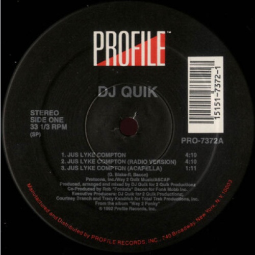 DJ Quik - Jus Lyke Compton (12", Single)