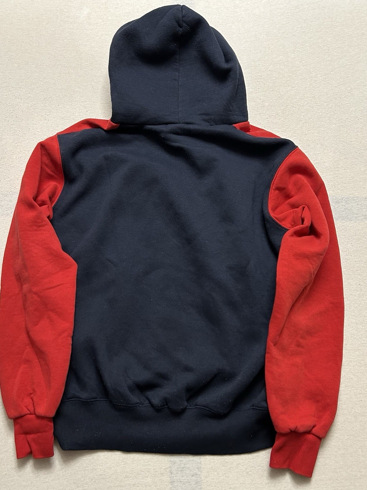 FILA Vintage Hoodie Kapuzenpullover Rot Schwarz Herren Größe M Maße auf Fotos