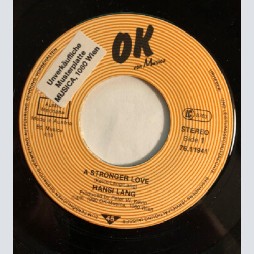 Hansi Lang - A Stronger Love (7", Single, Promo)