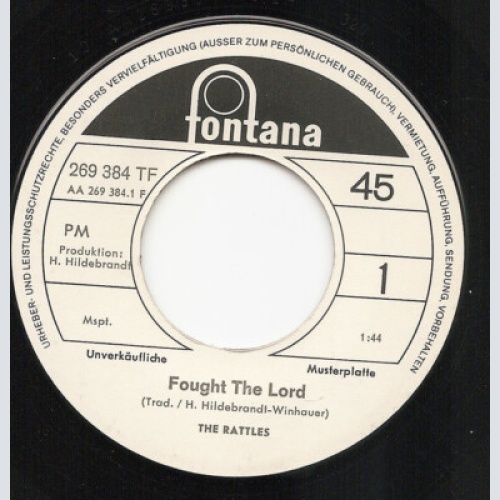 The Rattles - Fought The Lord (7", Single, Promo)