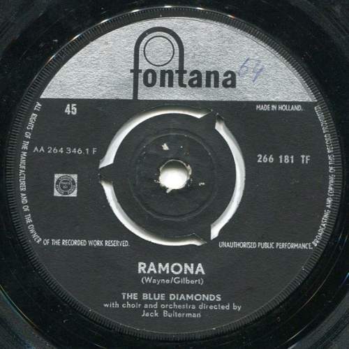 The Blue Diamonds - Ramona / All Of Me (7", Single)