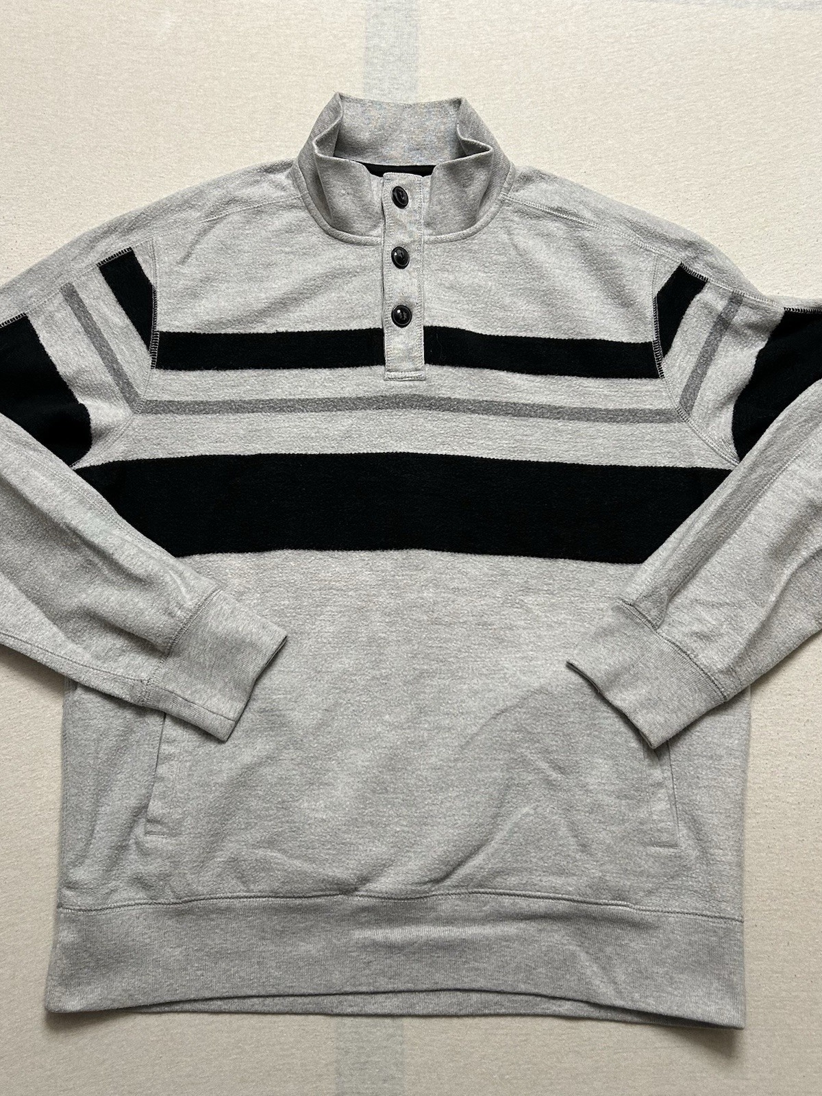 Chaps (Ralph Lauren) Vintage Y2K Sweater Pullover Grau Herren Größe L Maße-Fotos