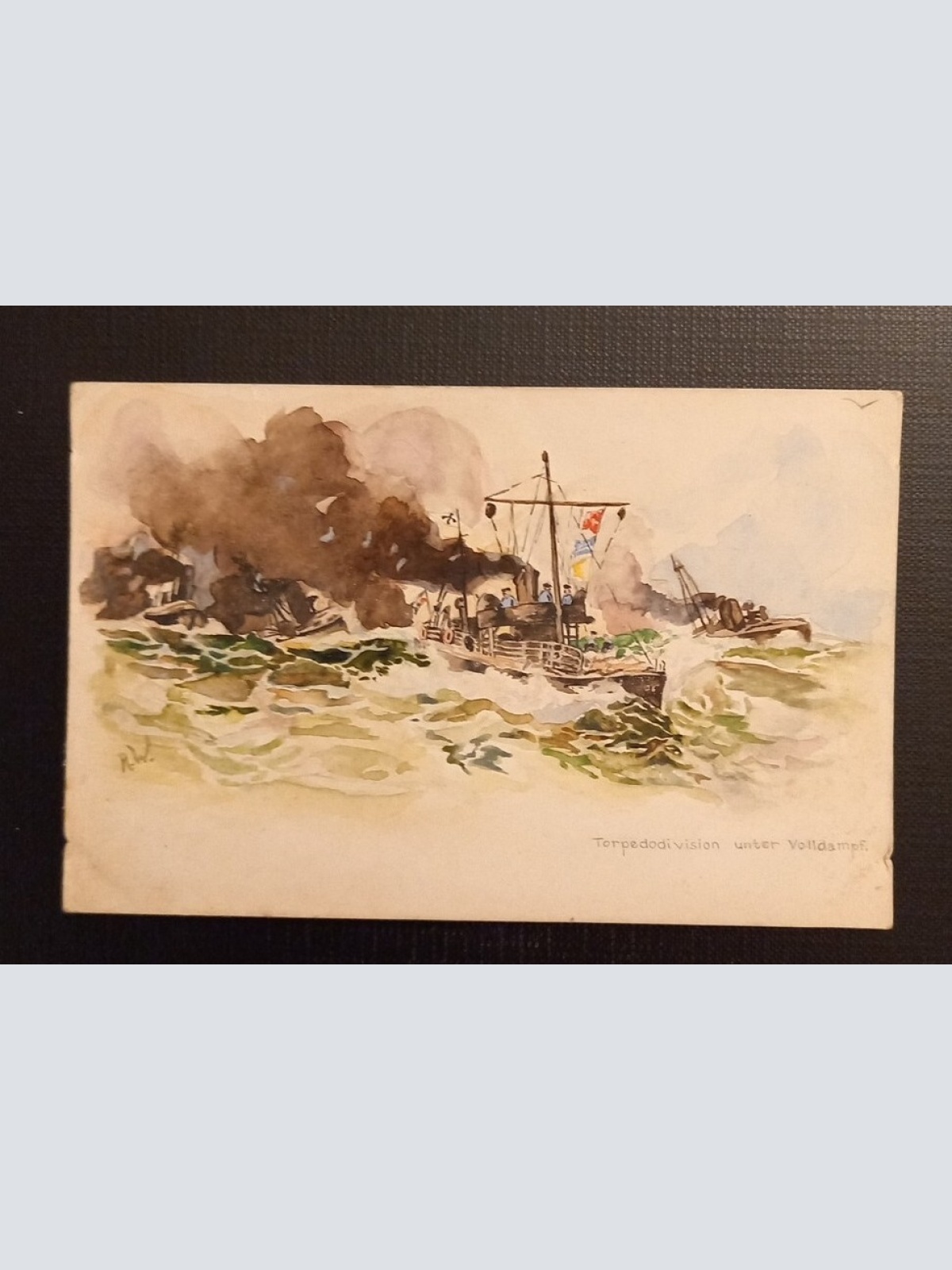 Torpedodivision Unter Volldampf Schiff Ga