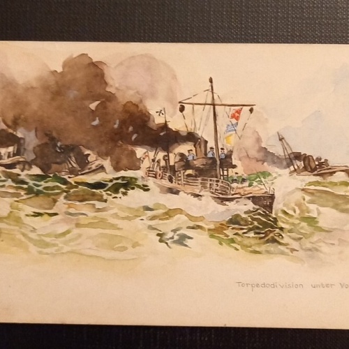 Torpedodivision Unter Volldampf Schiff Ga