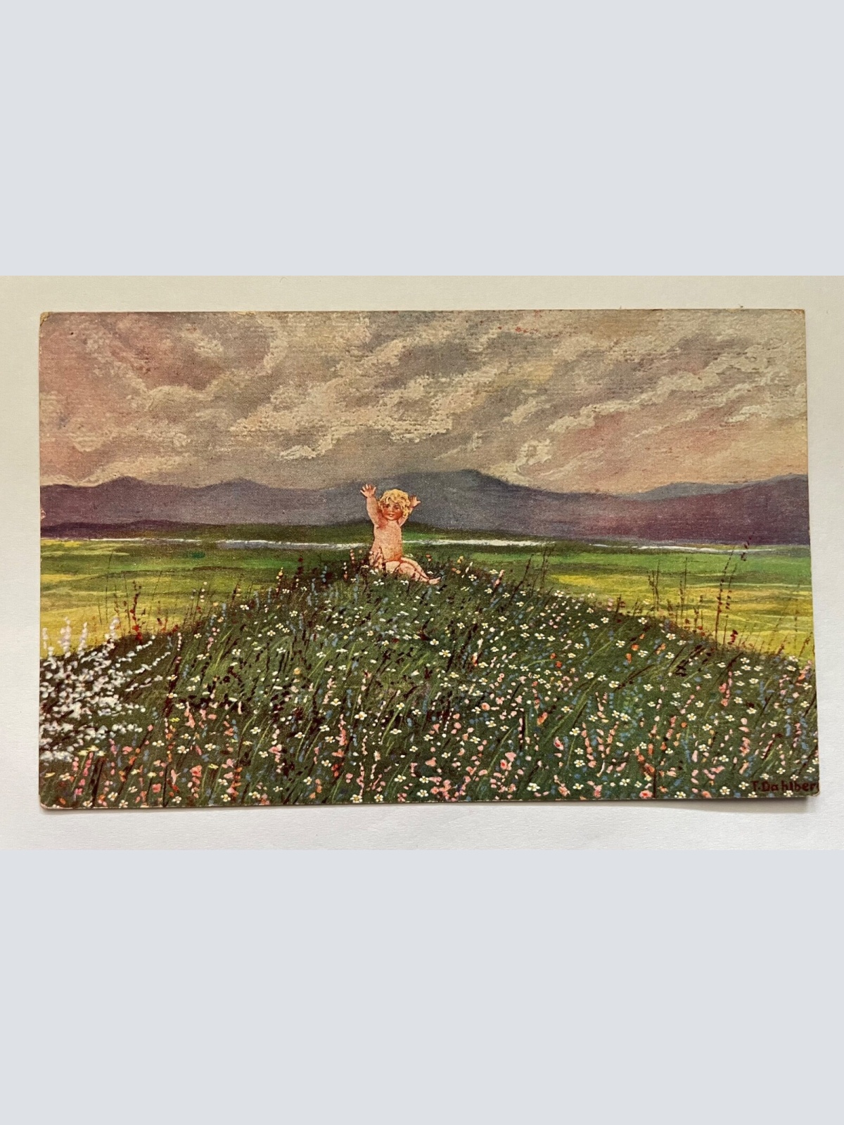 Mein Ist Die Welt! Kind Baby Blumen Wiese Natur Malerei Deutschland 650475 K TH