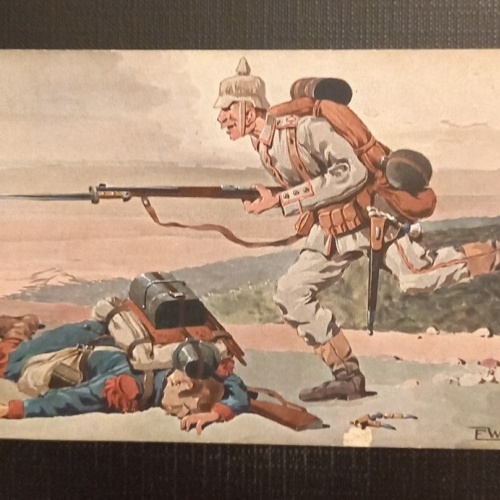 Hurra Im Sturm Soldat Mit Gewehr Ga