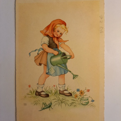 Mädchen mit Gießkanne 180038 GR