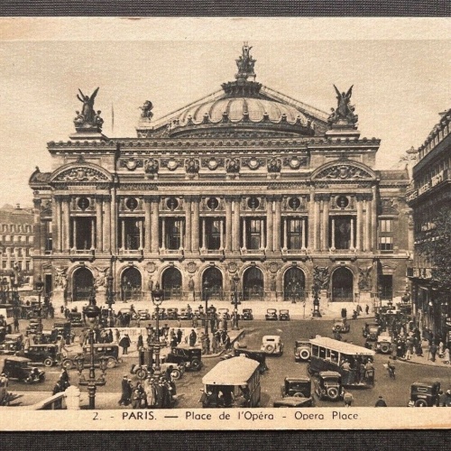 Paris Place de l'Opéra Opernplatz Stadt Gebäude Autos Bus Frankreich 402683 TH C