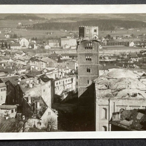 Hallein Brand Augustinerkloster 1943 Turm Stadt Salzburg Österreich 402707 TH