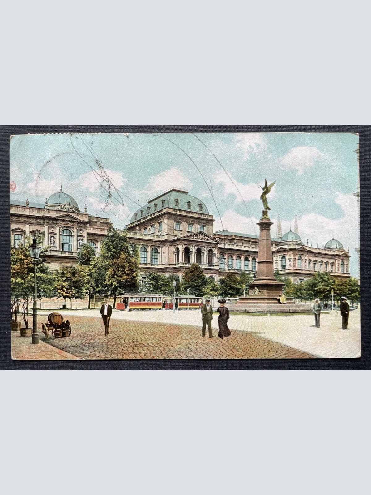 Wien K.K. Universität Gebäude Denkmal Strassenbahn Vorplatz Österreich 402652 C