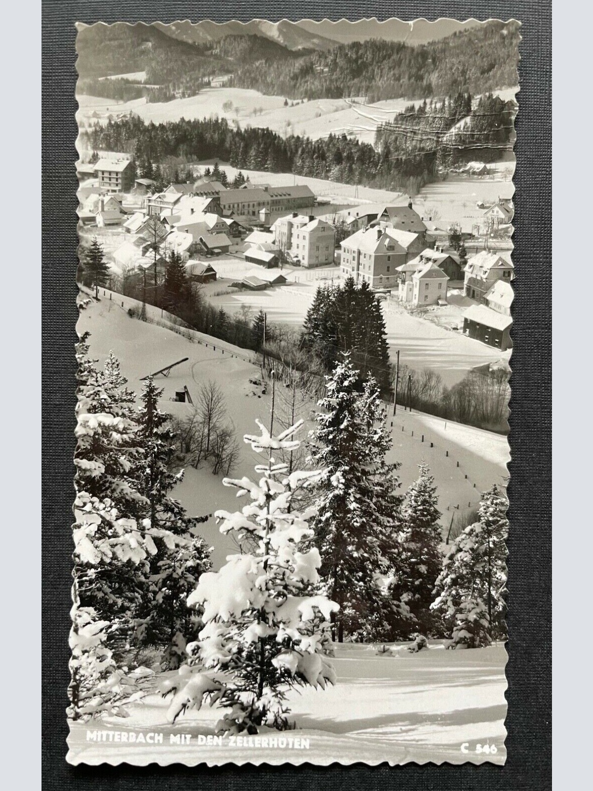 Mitterbach Zellerhoten Ortschaft Berg Gebirge Winter Schnee Österreich 402634 C