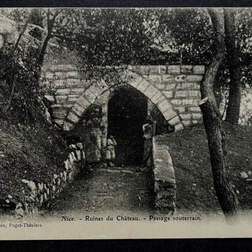 Nice Nizza Ruines du Chateau Burgruinen Untergrundpassage Frankreich 402624 TH C