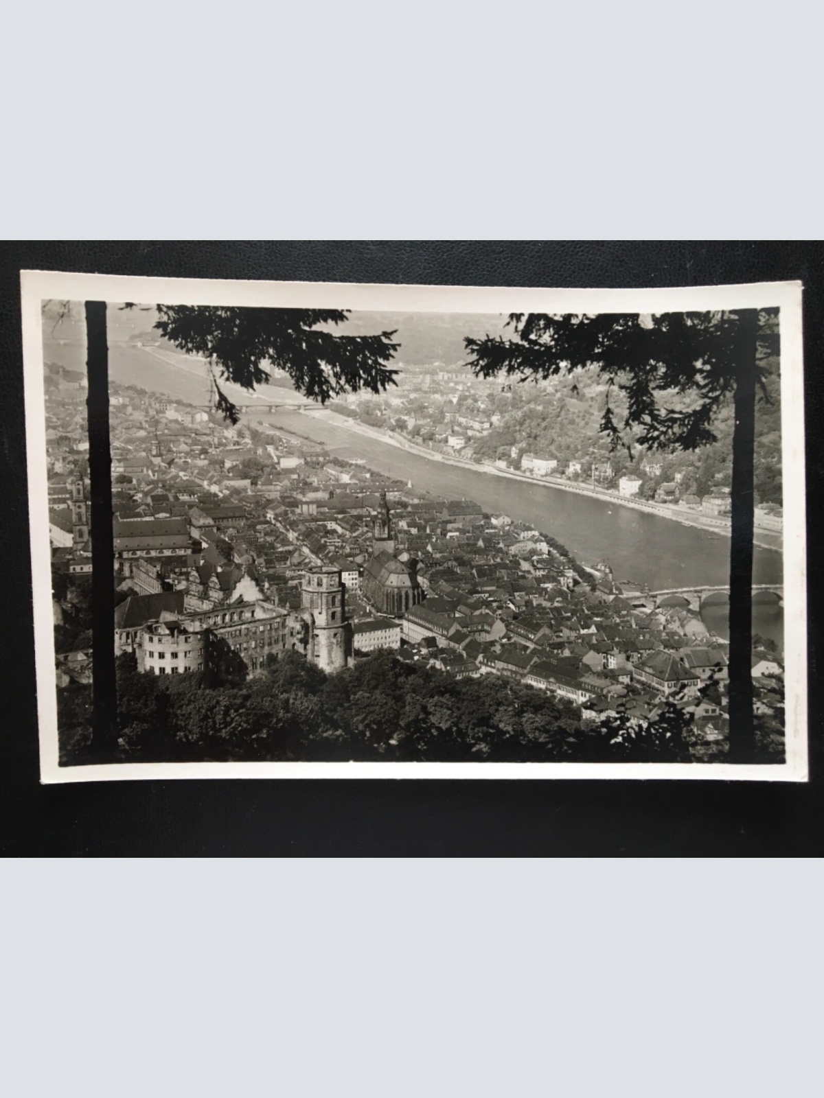 Heidelberg - Blick vom Rindenhäuschen - Schloss & Stadt - Neckar Fluss 180140 TH