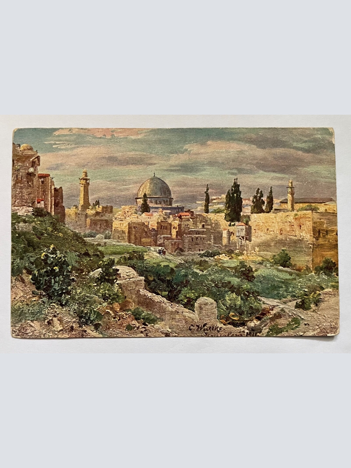 Blick Auf Jerusalem Omar-Moschee Moghrebiner Tor Stadt Israel 400273 K TH